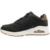 SKECHERS 177093 TRAINER - BLACK/LEOPARD