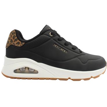 SKECHERS 177093 TRAINER - BLACK/LEOPARD