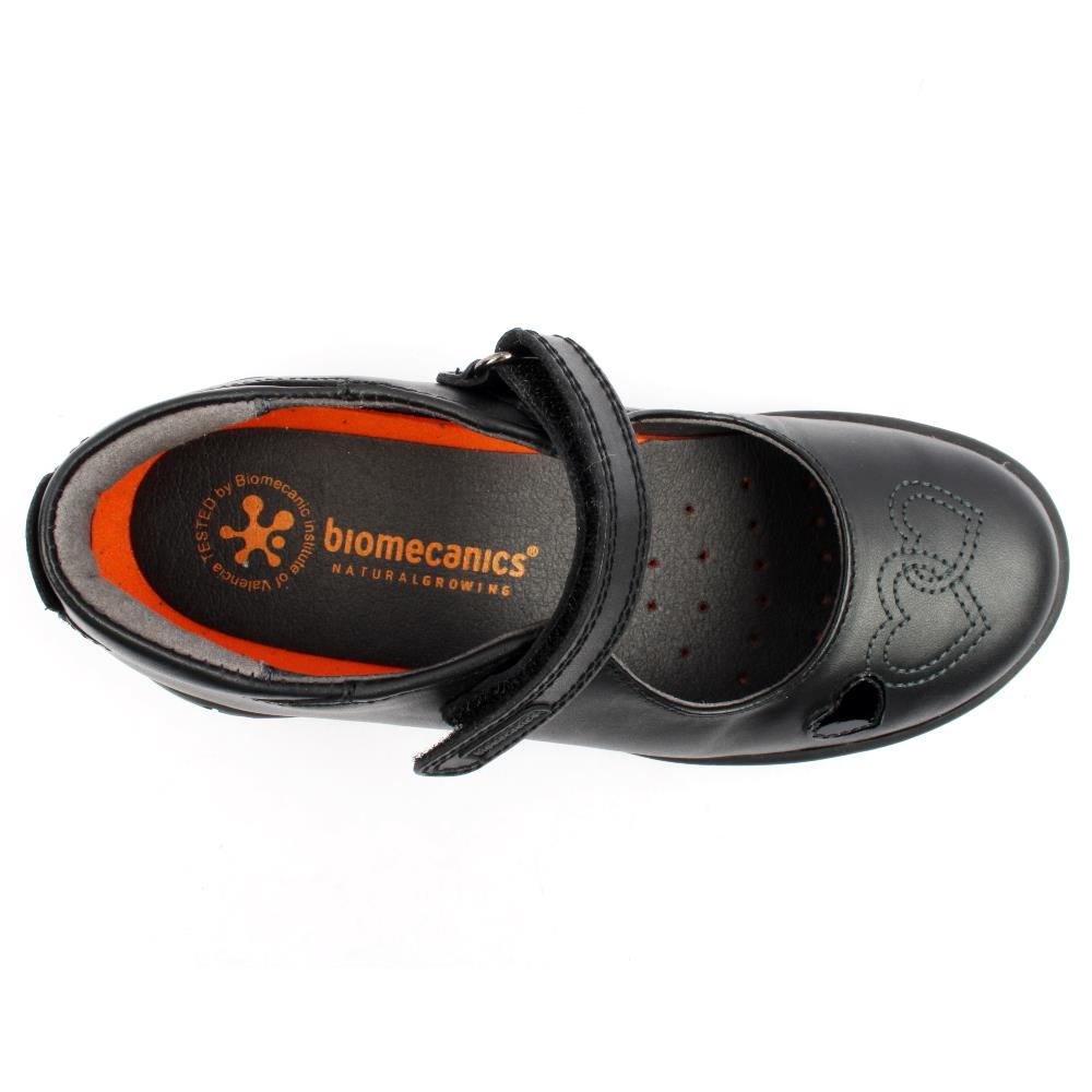 BIOMECANICS 201100 GIRLS SHOE BLACK LEATHER Cordners