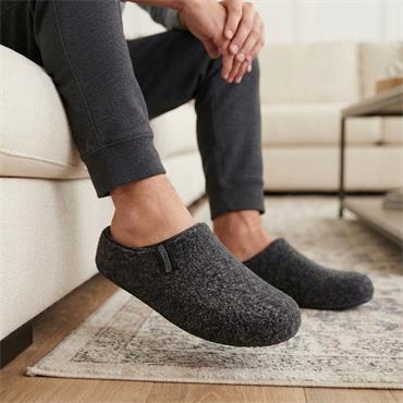 SKECHERS 211456 SLIPPER MULE - BLACK BLACK