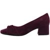 CAPRICE 22300 LOW HEEL SHOE - BURGUNDY SUEDE
