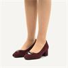 CAPRICE 22300 LOW HEEL SHOE - BURGUNDY SUEDE