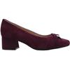 CAPRICE 22300 LOW HEEL SHOE - BURGUNDY SUEDE