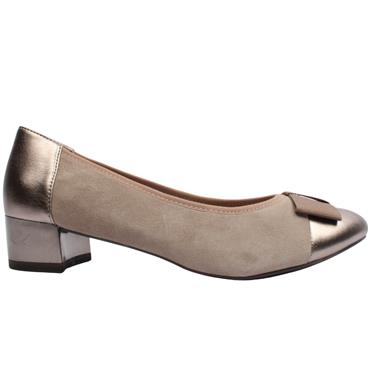 CAPRICE 22307 LOW HEEL SHOE - BEIGE MULTI