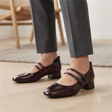TAMARIS 22318 STRAP SHOE - WINE