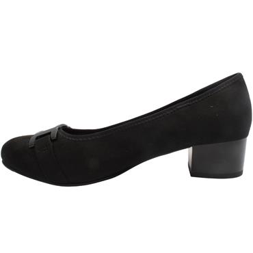 JANA 22369 LOW COURT SHOE - BLACK SUEDE