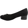 JANA 22369 LOW COURT SHOE - BLACK SUEDE