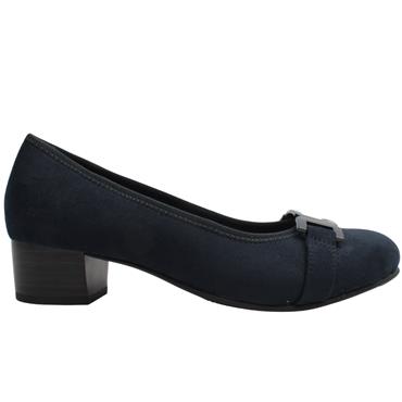 JANA 22369 LOW COURT SHOE - NAVY SUEDE NUBUCK