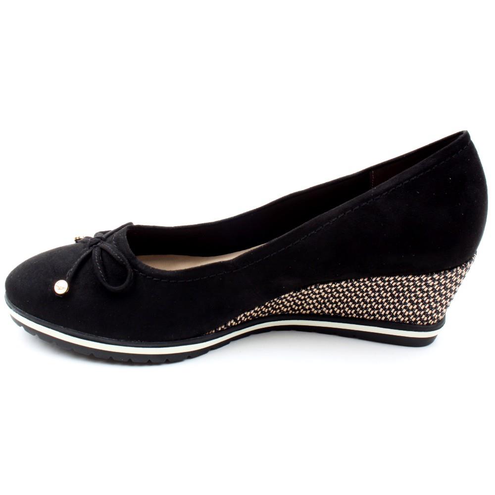TAMARIS 22423 WEDGE SHOE Black Cordners Shoes Ireland