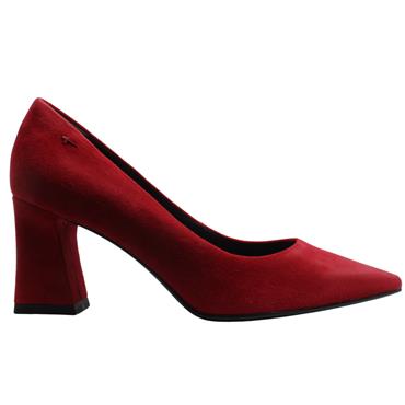 TAMARIS 22427 COURT SHOE - RED SUEDE