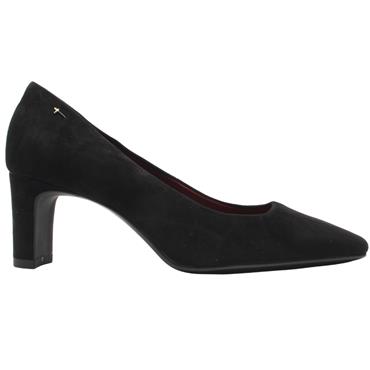 TAMARIS 22455 COURT SHOE - BLACK SUEDE