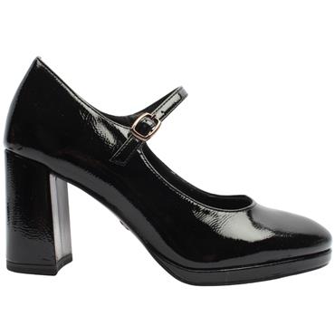 TAMARIS 22462 STRAP SHOE - BLACK PATENT
