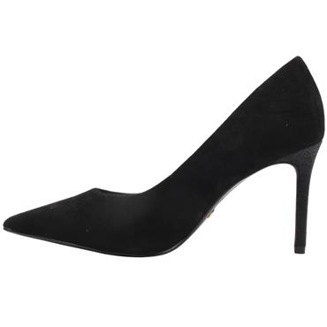 TAMARIS 22480 COURT SHOE - BLACK SUEDE