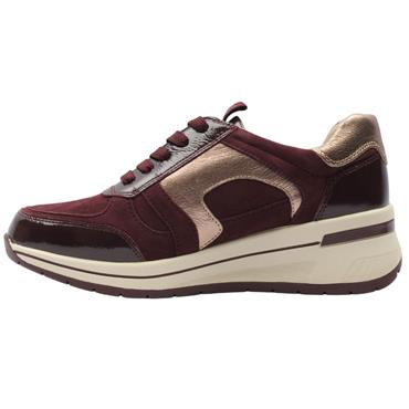 CAPRICE 23300 LACED SHOE - BURGUNDY