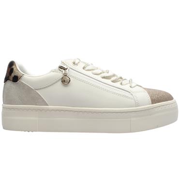 TAMARIS 23313 LACED SHOE - WHITELEOPARD