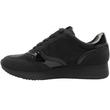 JANA 23774 SHOE - BLACK GLITTER