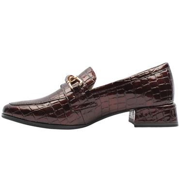MARCO TOZZI 24252 LOAFER SHOE - BROWN PATENT