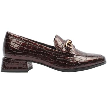 MARCO TOZZI 24252 LOAFER SHOE - BROWN PATENT