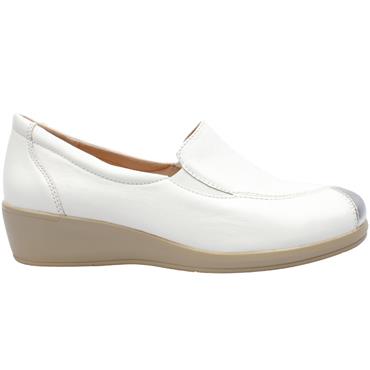 CAPRICE 24350 WEDGE SHOE - WHITE SILVER