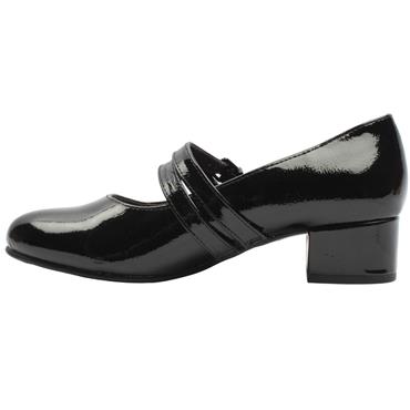 JANA 24366 STRAP SHOE - BLACK PATENT