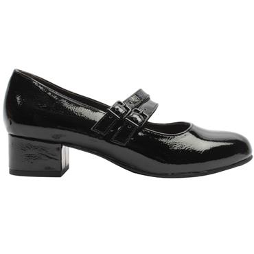 JANA 24366 STRAP SHOE - BLACK PATENT