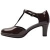 MARCO TOZZI 24419 TBAR HEELED SHOE - BURGUNDY PATENT