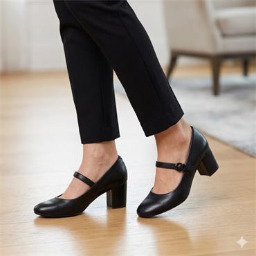 JANA 24460 STRAP SHOE - Black