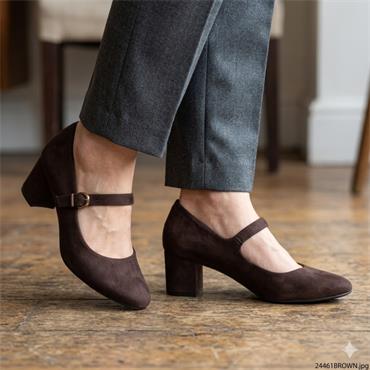 JANA 24461 STRAP SHOE - BROWN
