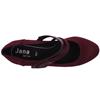 JANA 24464 HEELED STRAP SHOE - BURGUNDY