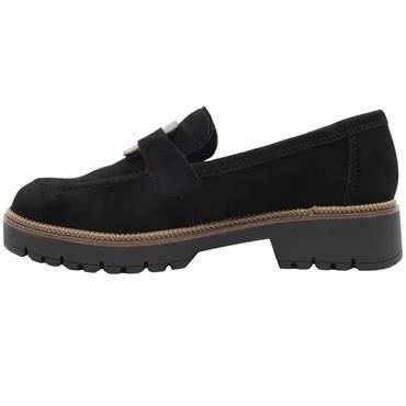 TAMARIS 24722 LOAFER SHOE - BLACK SUEDE