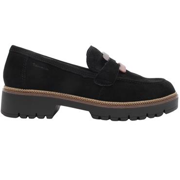 TAMARIS 24722 LOAFER SHOE - BLACK SUEDE