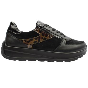 ARA 25112 SHOE - BLACK GREEN