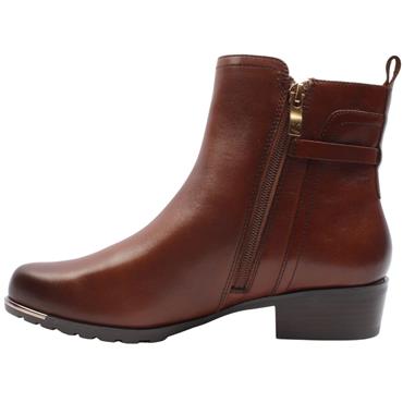 CAPRICE 25306 LOW HEEL BOOT - TAN