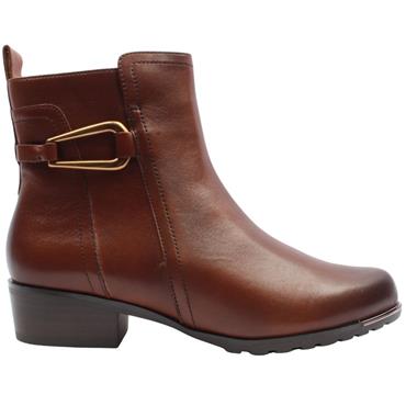 CAPRICE 25306 LOW HEEL BOOT - TAN