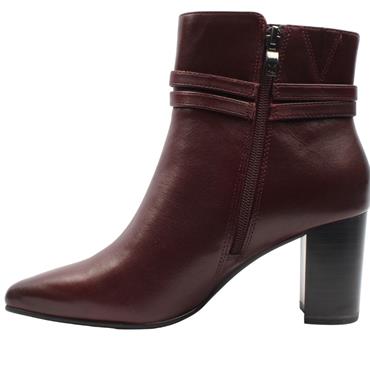 CAPRICE 25317 ANKLE BOOT - BURGUNDY