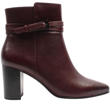 CAPRICE 25317 ANKLE BOOT - BURGUNDY