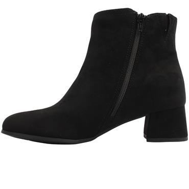 JANA 25364 ANKKE BOOT - BLACK SUEDE