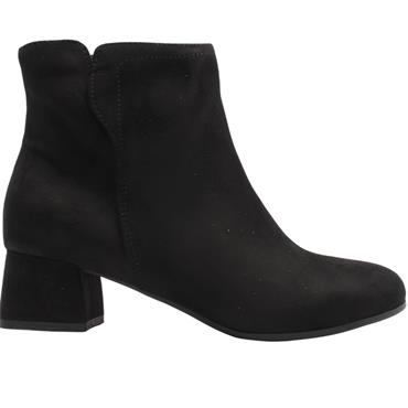 JANA 25364 ANKKE BOOT - BLACK SUEDE