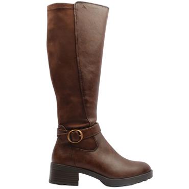 JANA 25568 KNEE HIGH BOOT - CHESTNUT