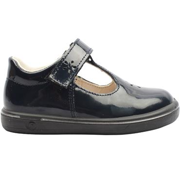 RICOSTA 2600202 T BAR SHOE - NAVY PATENT