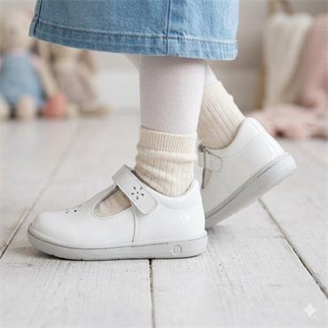 RICOSTA 2600202 T BAR SHOE - WHITE