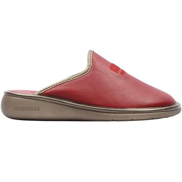 NORDIKA 281 LEATHER SLIPPER MULE - RED BRONZE