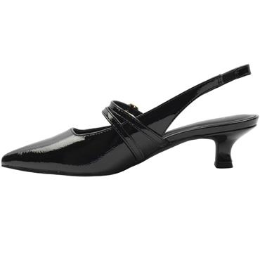 MARCO TOZZI 29508 SLING BACK SHOE - BLACK PATENT