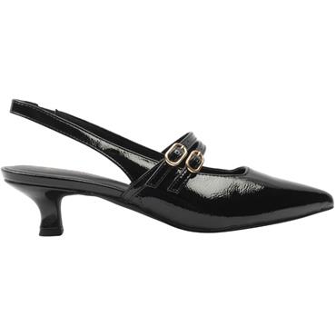 MARCO TOZZI 29508 SLING BACK SHOE - BLACK PATENT