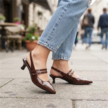 MARCO TOZZI 29508 SLING BACK SHOE - BROWN