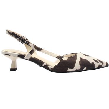 TAMARIS 29511 SLING BACK SHOE - WHITE BROWN