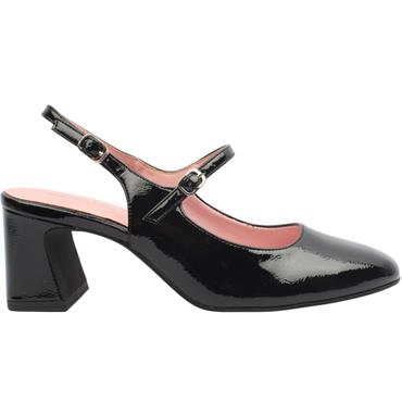 TAMARIS 29601 SLING BACK - BLACK PATENT