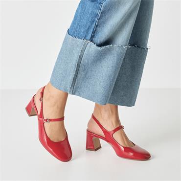 TAMARIS 29601 SLING BACK - RED PATENT