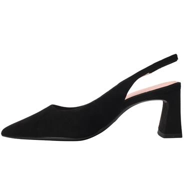 TAMARIS 29624 SLING BACK SHOE - BLACK SUEDE