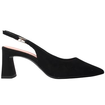 TAMARIS 29624 SLING BACK SHOE - BLACK SUEDE